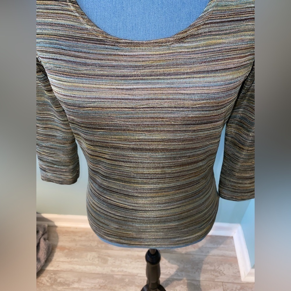 Walter Voulaz Top Size 46 Striped in Great Preowned Condition